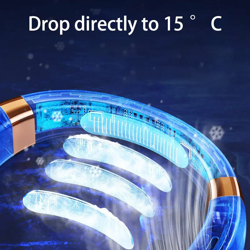 Portable Neck Fan LED Display (Version 3).