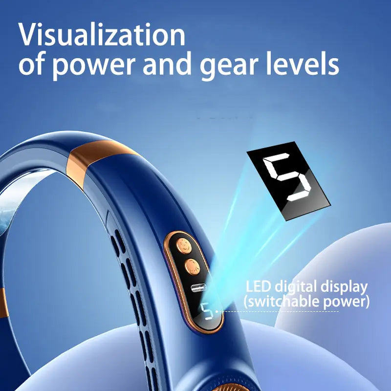 Portable Neck Fan LED Display (Version 3).